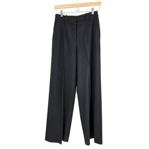 See by Chloe Wide Leg Trousers Dress Pants Black Twill Tailored Fit Size 34